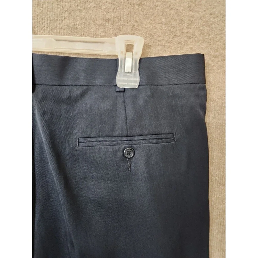 Perry Ellis Portfolio Travel Luxe Dress Pants Men 36x30 Blue Non Iron Cuffed NEW